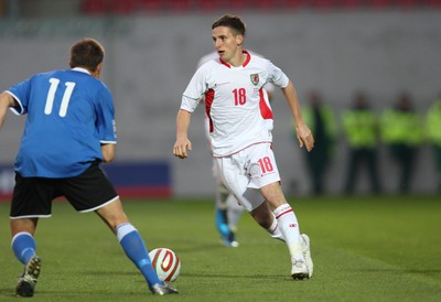 29.05.09 - Wales v Estonia, International Friendy, Llanelli -  Wales' Joe Allen  