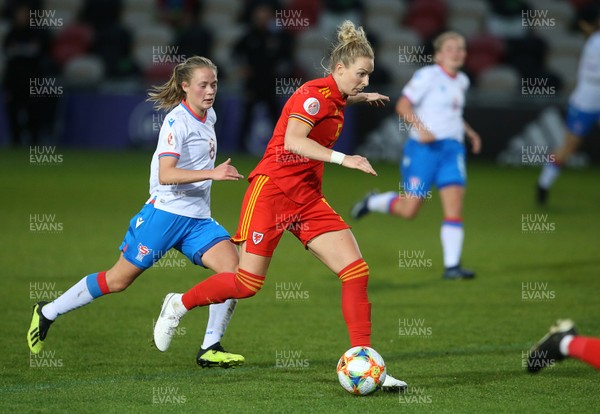 221020 - Wales Women v Faroe Islands - European Women's Championship Qualifier - Rhiannon Roberts of Wales