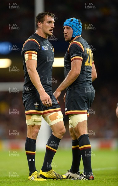 011015 - Wales v Fiji - Rugby World Cup 2015 -Sam Warburton and Justin Tipuric of Wales