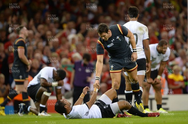 011015 - Wales v Fiji - Rugby World Cup 2015 -James Hook of Wales at the end of the game