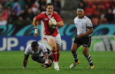02.10.11 - Wales v Fiji - Rugby World Cup 2011 - George North of Wales breaks through. 