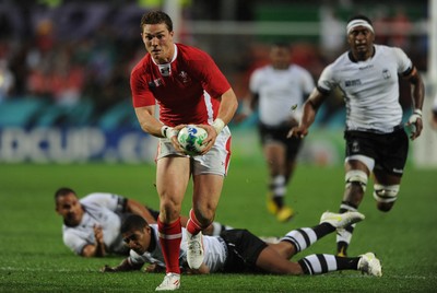 02.10.11 - Wales v Fiji - Rugby World Cup 2011 - George North of Wales breaks through. 