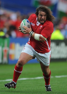 02.10.11 - Wales v Fiji - Rugby World Cup 2011 - Adam Jones of Wales. 