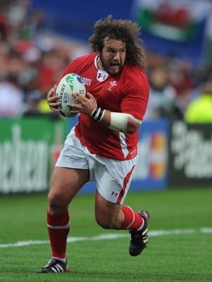 02.10.11 - Wales v Fiji - Rugby World Cup 2011 - Adam Jones of Wales. 