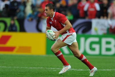 02.10.11 - Wales v Fiji - Rugby World Cup 2011 - Lee Byrne of Wales. 