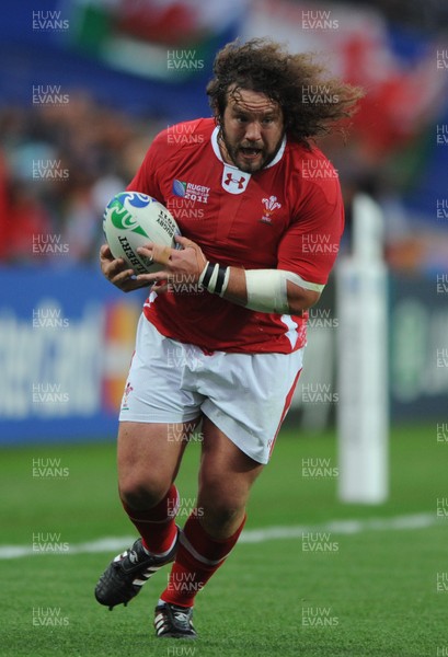 02.10.11 - Wales v Fiji - Rugby World Cup 2011 - Adam Jones of Wales. 