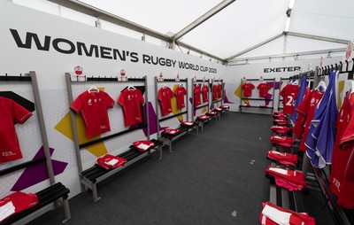 060925 - Wales v Fiji, Women’s Rugby World Cup - The Wales changing room ahead of the match