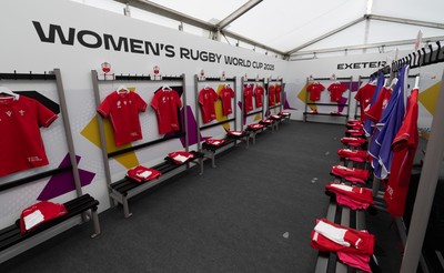 060925 - Wales v Fiji, Women’s Rugby World Cup - The Wales changing room ahead of the match