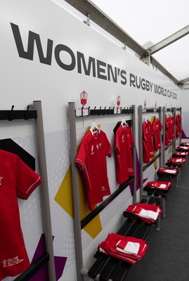 060925 - Wales v Fiji, Women’s Rugby World Cup - The Wales changing room ahead of the match