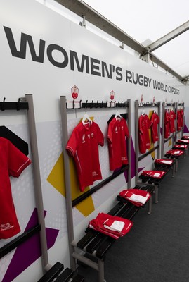 060925 - Wales v Fiji, Women’s Rugby World Cup - The Wales changing room ahead of the match