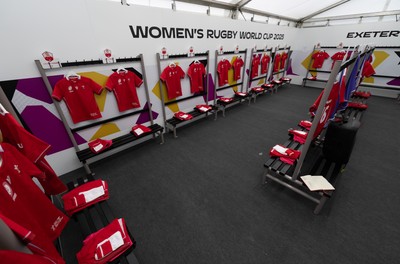 060925 - Wales v Fiji, Women’s Rugby World Cup - The Wales changing room ahead of the match