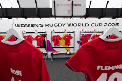 060925 - Wales v Fiji, Women’s Rugby World Cup - The Wales changing room ahead of the match