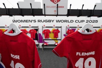 060925 - Wales v Fiji, Women’s Rugby World Cup - The Wales changing room ahead of the match