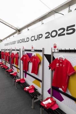 060925 - Wales v Fiji, Women’s Rugby World Cup - The Wales changing room ahead of the match