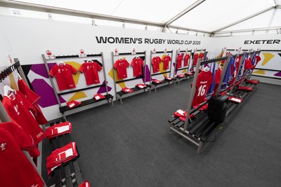 060925 - Wales v Fiji, Women’s Rugby World Cup - The Wales changing room ahead of the match