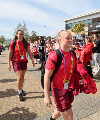 060925 - Wales v Fiji, Women’s Rugby World Cup - Seren Lockwood of Wales arrives at the stadium ahead of the match