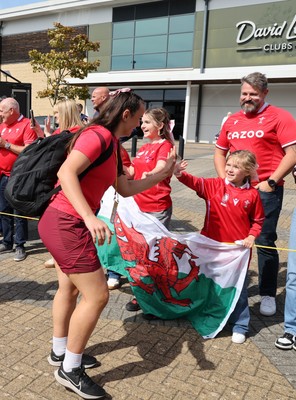 060925 - Wales v Fiji, Women’s Rugby World Cup - Branwen Metcalfe of Wales arrives at the stadium ahead of the match