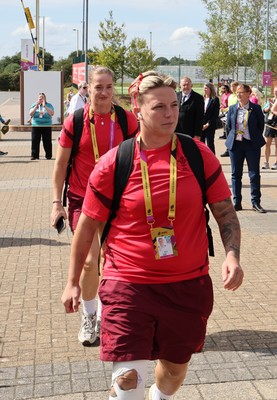 060925 - Wales v Fiji, Women’s Rugby World Cup - Donna Rose of Wales arrives at the stadium ahead of the match