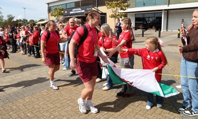 060925 - Wales v Fiji, Women’s Rugby World Cup - Kate Williams of Wales arrives at the stadium ahead of the match