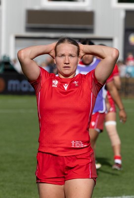 060925 - Wales v Fiji, Women’s Rugby World Cup - Carys Cox of Wales at the end of the match