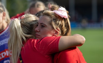 060925 - Wales v Fiji, Women’s Rugby World Cup - Georgia Evans of Wales at the end of the match