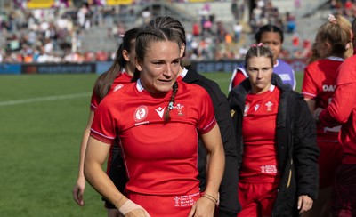 060925 - Wales v Fiji, Women’s Rugby World Cup - Jasmine Joyce-Butchers of Wales at the end of the match
