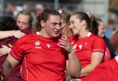 060925 - Wales v Fiji, Women’s Rugby World Cup - Gwenllian Pyrs of Wales at the end of the match