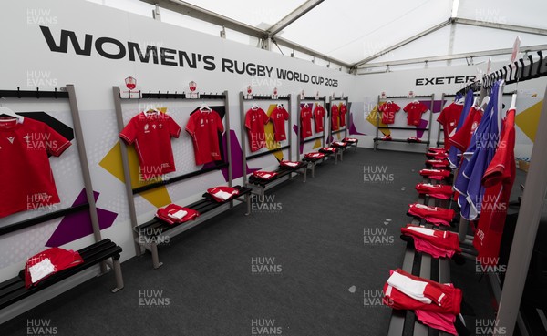 060925 - Wales v Fiji, Women’s Rugby World Cup - The Wales changing room ahead of the match