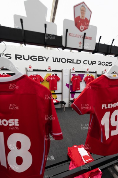 060925 - Wales v Fiji, Women’s Rugby World Cup - The Wales changing room ahead of the match