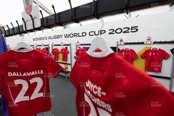 060925 - Wales v Fiji, Women’s Rugby World Cup - The Wales changing room ahead of the match