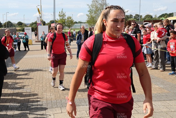 060925 - Wales v Fiji, Women’s Rugby World Cup - Courtney Keight of Wales arrives at the stadium ahead of the match