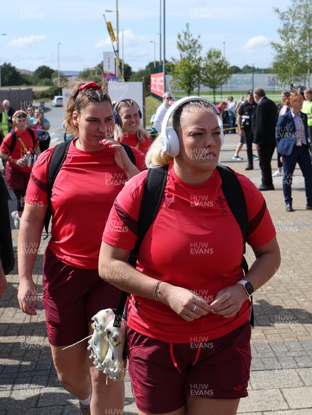 060925 - Wales v Fiji, Women’s Rugby World Cup - Kelsey Jones of Wales arrives at the stadium ahead of the match