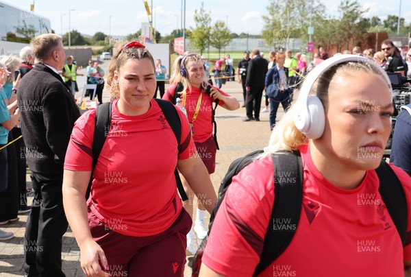 060925 - Wales v Fiji, Women’s Rugby World Cup - Gwenllian Pyrs of Wales arrives at the stadium ahead of the match