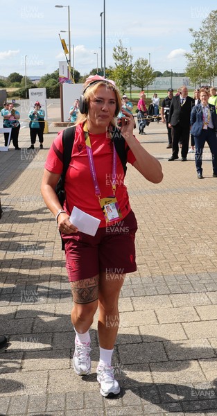 060925 - Wales v Fiji, Women’s Rugby World Cup - Georgia Evans of Wales arrives at the stadium ahead of the match