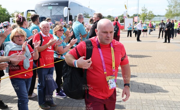 060925 - Wales v Fiji, Women’s Rugby World Cup - Sean Lynn, Wales Women head coach arrives at the stadium ahead of the match