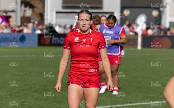 060925 - Wales v Fiji, Women’s Rugby World Cup - Carys Cox of Wales at the end of the match