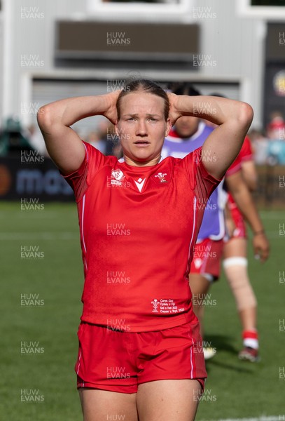 060925 - Wales v Fiji, Women’s Rugby World Cup - Carys Cox of Wales at the end of the match