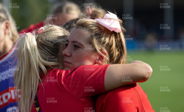 060925 - Wales v Fiji, Women’s Rugby World Cup - Georgia Evans of Wales at the end of the match