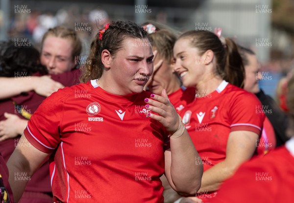 060925 - Wales v Fiji, Women’s Rugby World Cup - Gwenllian Pyrs of Wales at the end of the match