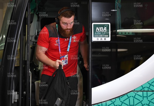 091019 - Wales v Fiji - Rugby World Cup - Pool D - Jake Ball of Wales steps off the bus