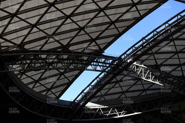 091019 - Wales v Fiji - Rugby World Cup - Oita Stadium as the roof closes ahead of kick off
