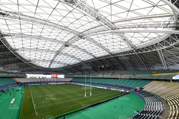 091019 - Wales v Fiji - Rugby World Cup - A general view of Oita Stadium ahead of kick off