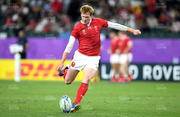 091019 - Wales v Fiji - Rugby World Cup - Rhys Patchell of Wales