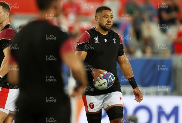 100923 - Wales v Fiji - Rugby World Cup 2023 - Pool C - Taulupe Faletau of Wales before the game