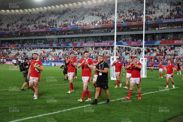 100923 - Wales v Fiji - Rugby World Cup 2023 - Pool C - Wales thank the fans at full time