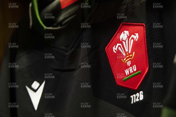 141121 - Wales v Fiji - Autumn Nations Series - Ellis Jenkins of Wales jersey hangs in the dressing room