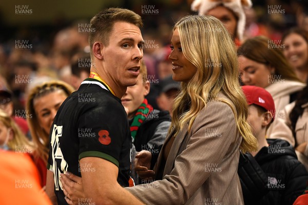 141121 - Wales v Fiji - Autumn Nations Series - Liam Williams of Wales and partner Sophie Harries at the end of the game