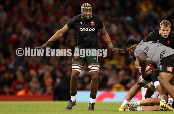 141121 - Wales v Fiji - Autumn Nations Series - Christ Tshiunza of Wales