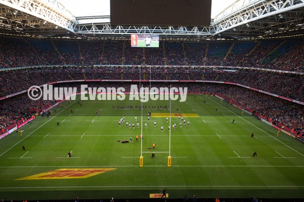 141121 - Wales v Fiji, Autumn Nations Series 2021 -  A general view of the Principality Stadium at the start of the match