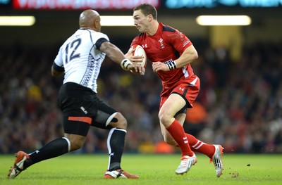 151114 - Wales v Fiji - Dove Men Series -George North of Wales takes on Nemani Nadalo of Fiji